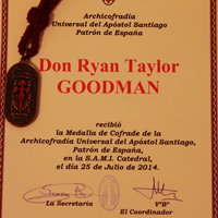 Goodman's Certificate of Induction into the Archconfraternity of St. James